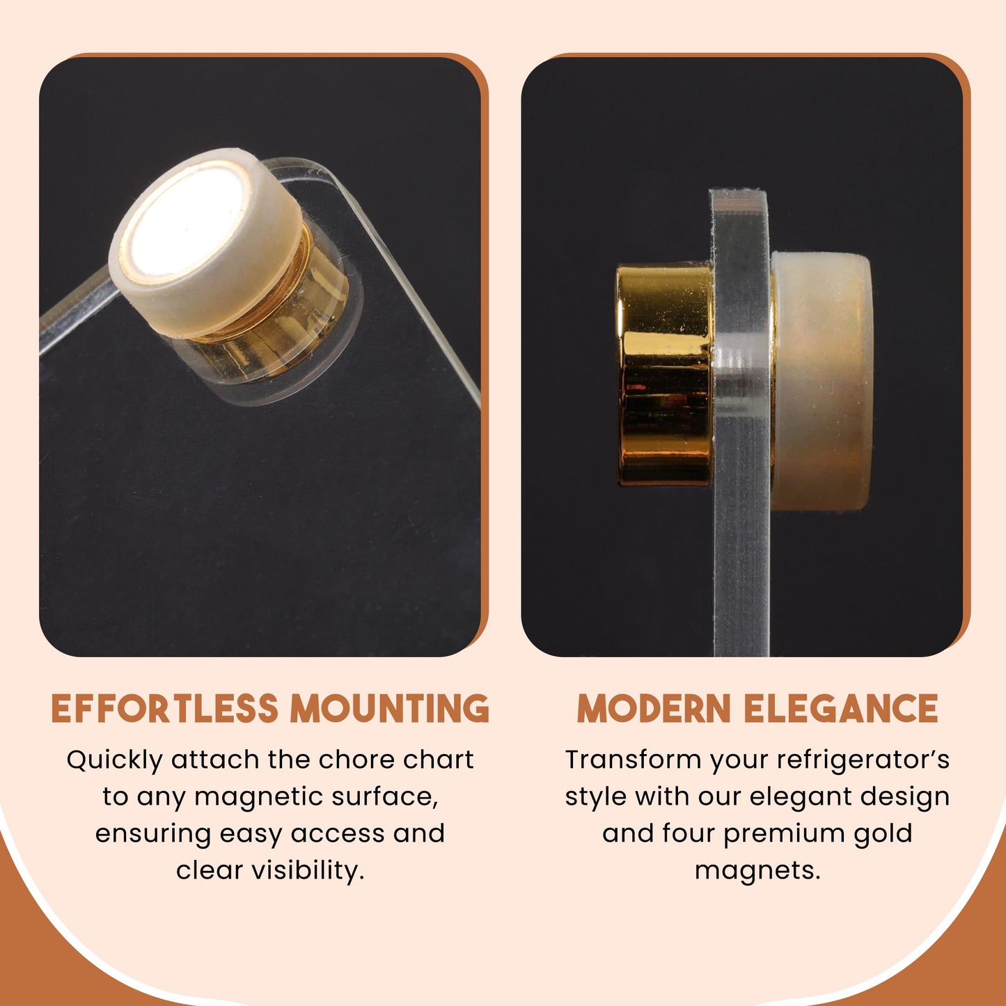 Acrylic Magnetic Chore Chart for Refrigerator
