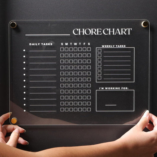 Acrylic Magnetic Chore Chart for Refrigerator